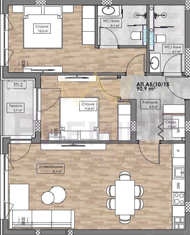 Продава 3-СТАЕН, гр. Пловдив, Кършияка, снимка 14 - Апартаменти - 55394681