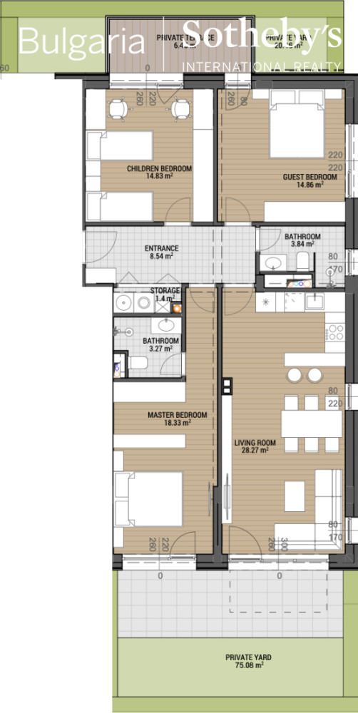 Myytävänä  3 makuuhuonetta Sofia , v.z.Malinova dolina - Gerena , 148 neliömetriä | 43378457 - kuva [3]