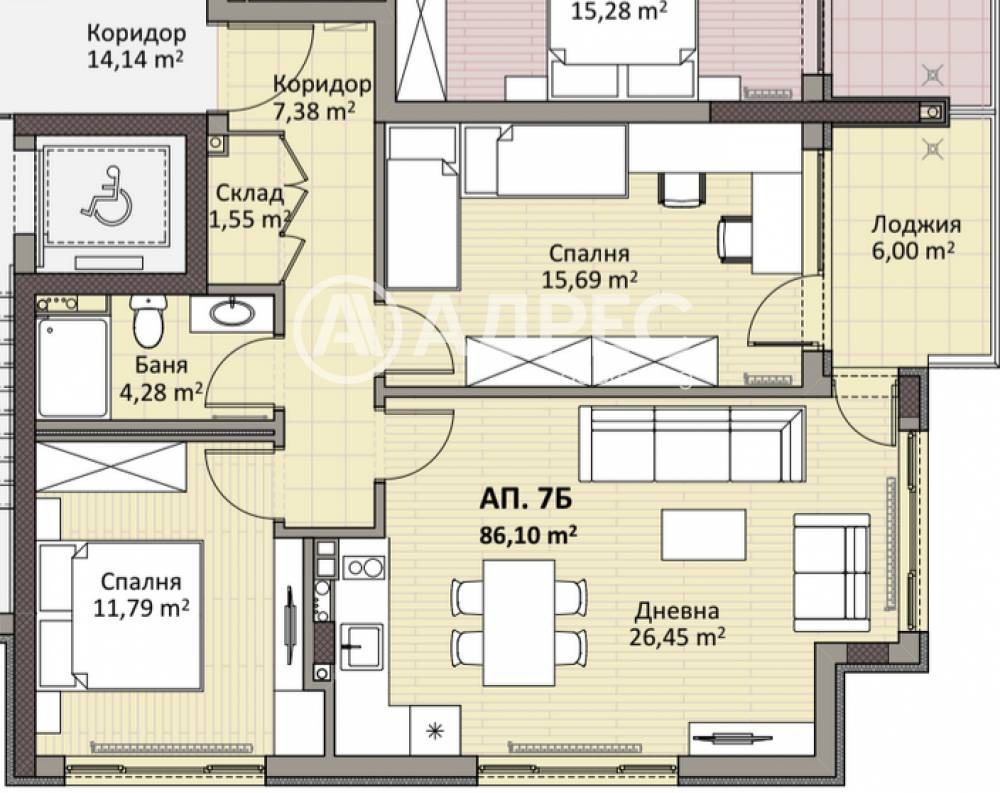 Продава 3-СТАЕН, гр. София, Надежда 2, снимка 4 - Апартаменти - 54792265