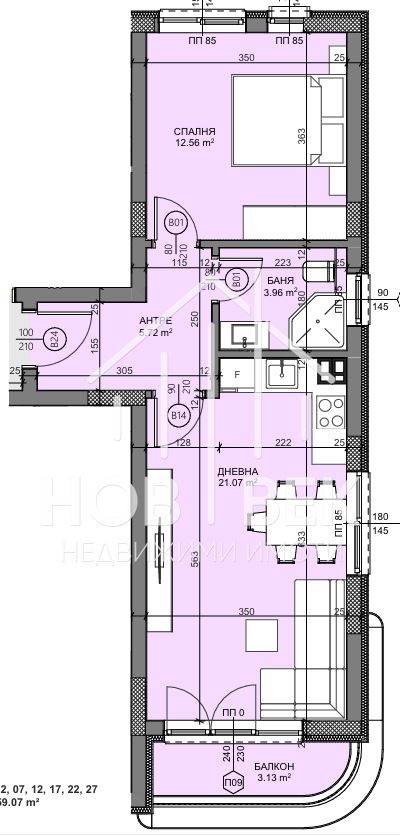 Satılık  1 yatak odası Varna , Vladislav Varnençik 1 , 66 metrekare | 40652669 - görüntü [2]