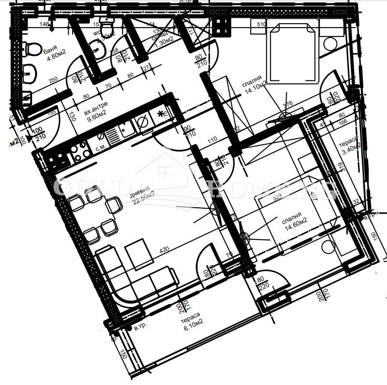 Til salg  2 soveværelser Plovdiv , Yuzhen , 108 kvm | 52481152 - billede [2]