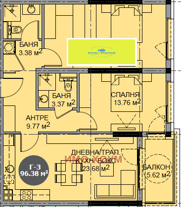 Продается  2 спальни София , Дружба 2 , 110 кв.м | 17497983
