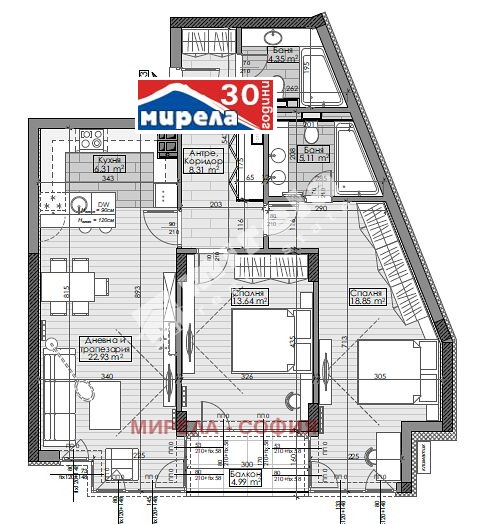Продава 3-СТАЕН, гр. София, Манастирски ливади