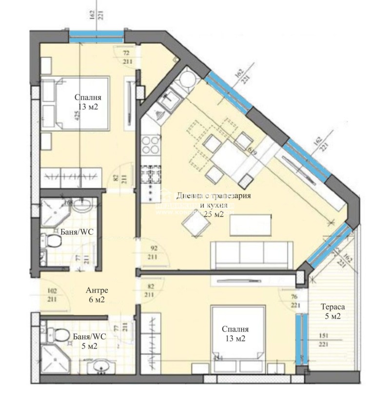 In vendita  2 camere da letto Plovdiv , Otdih i kultura , 92 mq | 29210131 - Immagine [9]