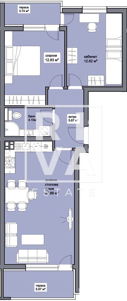 Продава 3-СТАЕН, гр. Пловдив, Прослав, снимка 2 - Апартаменти - 53459709