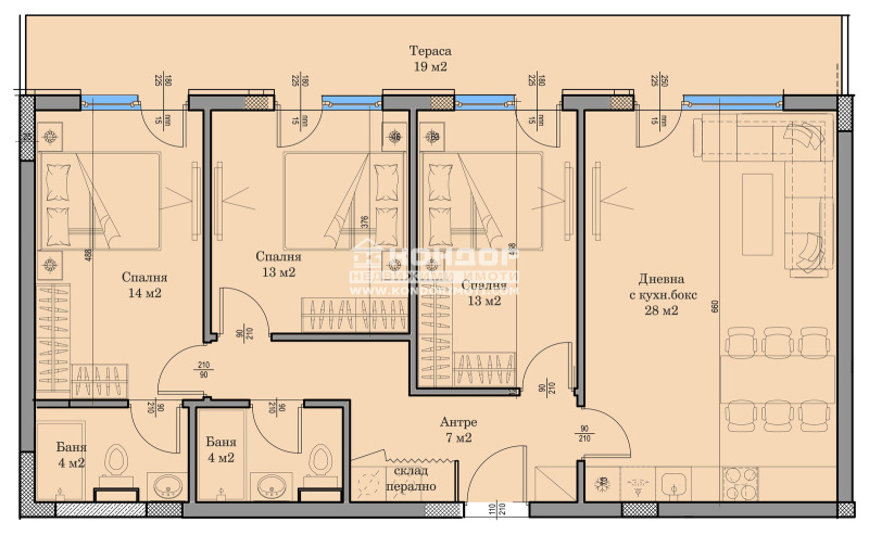 Na prodej  3+ ložnice Plovdiv , Christo Smirnenski , 134 m2 | 59172454 - obraz [2]