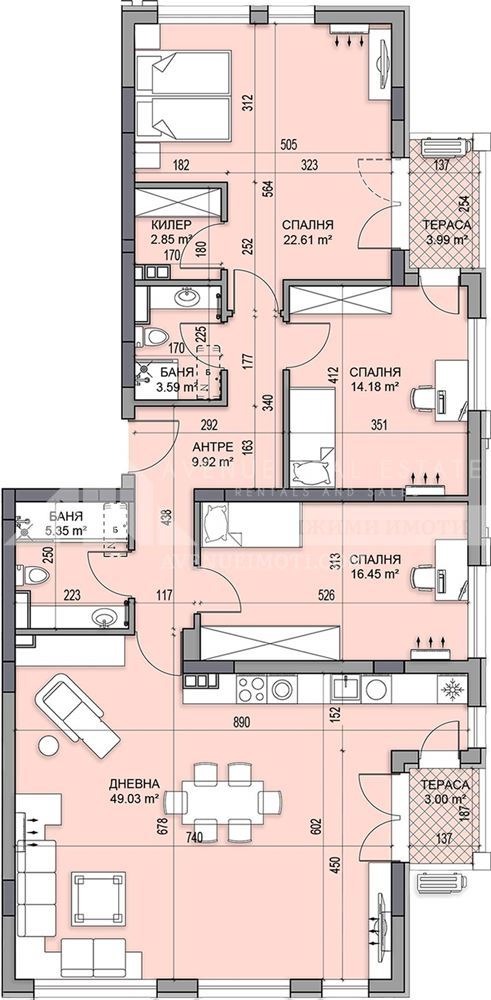 En venta  3+ dormitorios Plovdiv , Gagarin , 183 metros cuadrados | 93823260 - imagen [4]