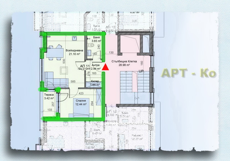 Продава 2-СТАЕН в град Перник, Център - 66 кв.м / 110 000 € » 215 141.30 лв., АРТ-КО