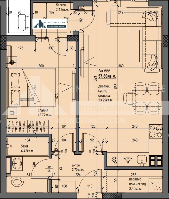 Na prodej  1 ložnice Plovdiv , Christo Smirnenski , 68 m2 | 11030074 - obraz [2]