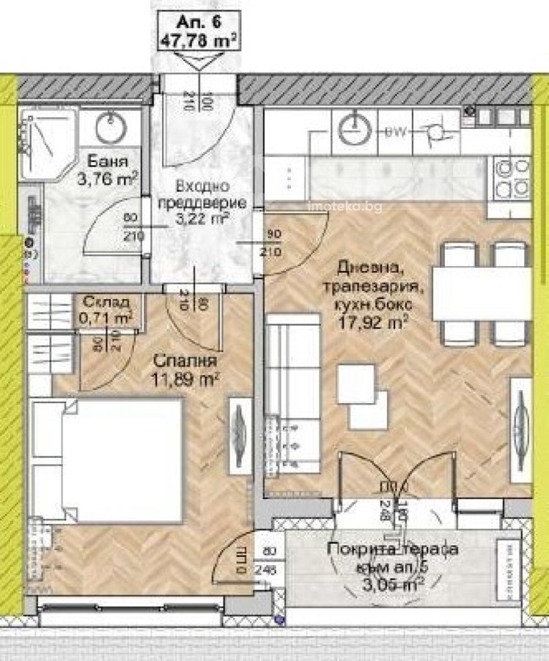 Продава 2-СТАЕН в град София, Люлин 8 - 56 кв.м / 114 739 € » 224 409.98 лв., ИМОТЕКА