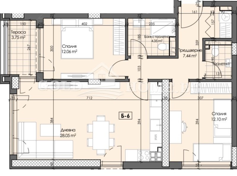 Продава 3-СТАЕН, гр. Пловдив, Гагарин, снимка 6 - Aпартаменти - 49357031