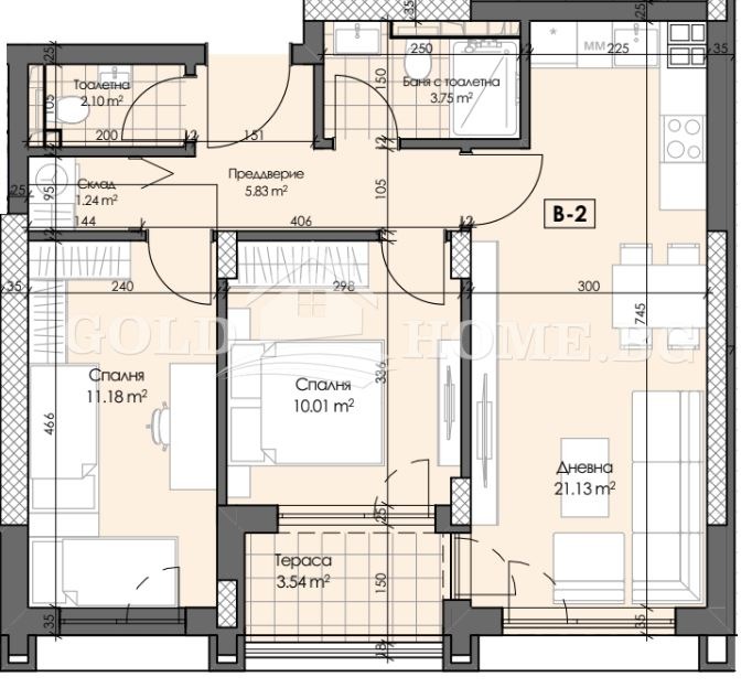 Продава 3-СТАЕН, гр. Пловдив, Гагарин, снимка 2 - Aпартаменти - 49357031