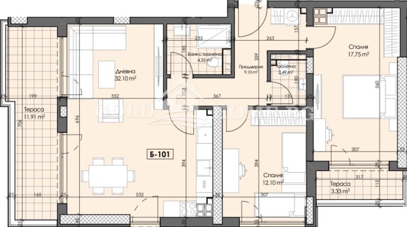 Продава 3-СТАЕН, гр. Пловдив, Гагарин, снимка 11 - Aпартаменти - 49357031