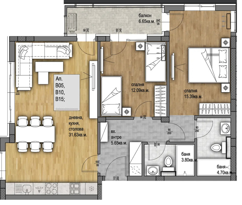 Na prodej  2 ložnice Plovdiv , Christo Smirnenski , 116 m2 | 69385661 - obraz [5]
