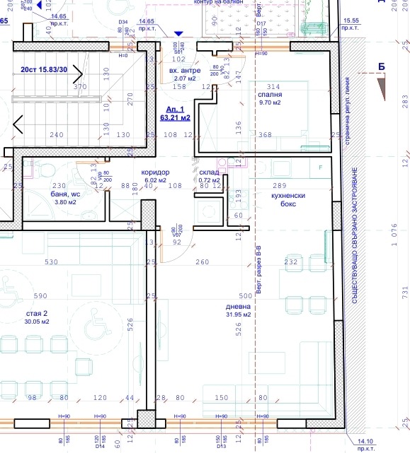 Продава 2-СТАЕН, гр. Бургас, Център, снимка 3 - Апартаменти - 56132243