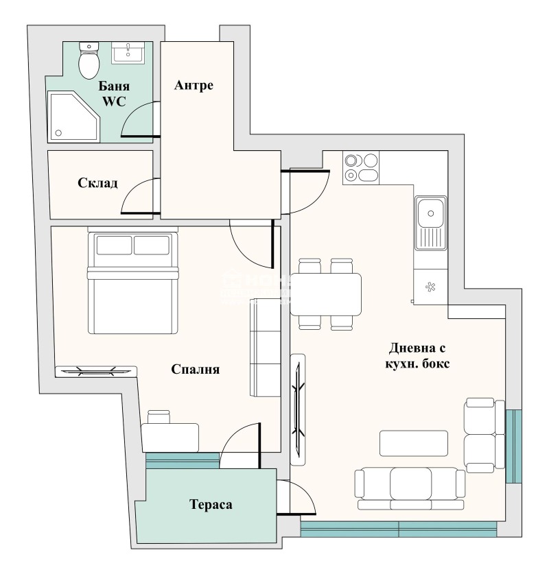 For Sale  1 bedroom Plovdiv , Tsentar , 71 sq.m | 62343652 - image [13]