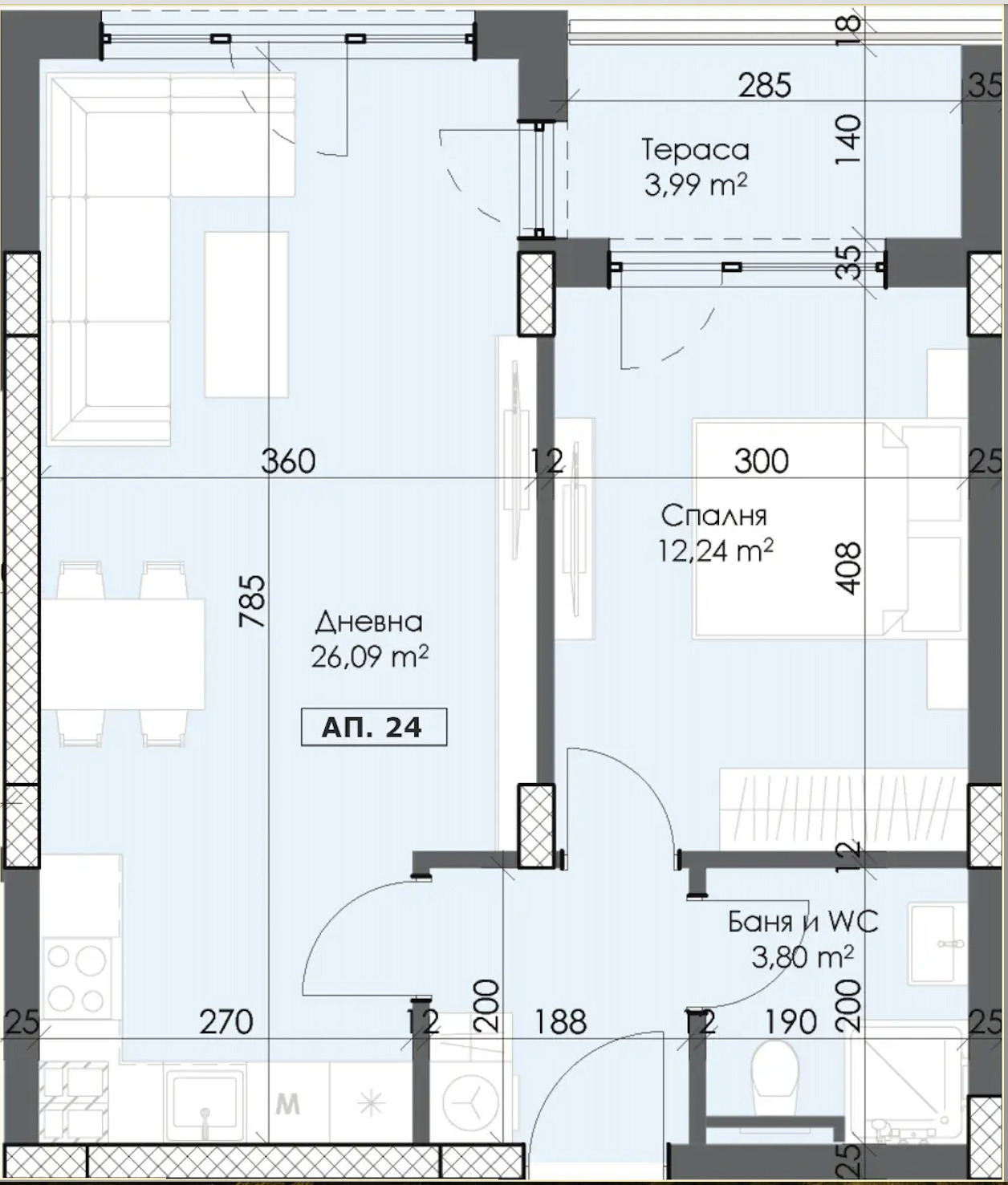 Продава 2-СТАЕН, гр. Пловдив, Тракия, снимка 2 - Апартаменти - 55187082