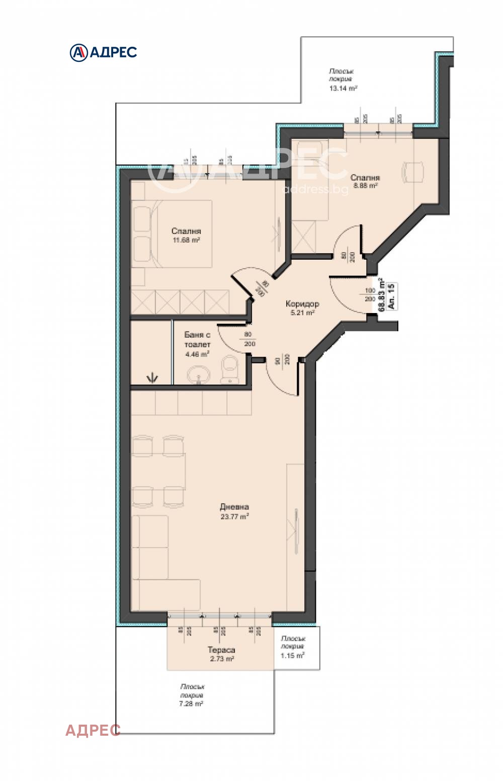 Продава 3-СТАЕН, гр. Варна, Аспарухово, снимка 2 - Апартаменти - 54821563