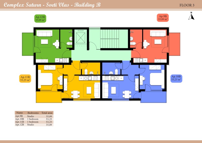 Продава 1-СТАЕН, гр. Свети Влас, област Бургас, снимка 13 - Апартаменти - 52562256