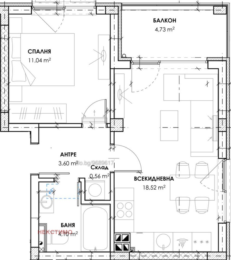 En venta  1 dormitorio Plovdiv , Jristo Smirnenski , 67 metros cuadrados | 45758172 - imagen [2]