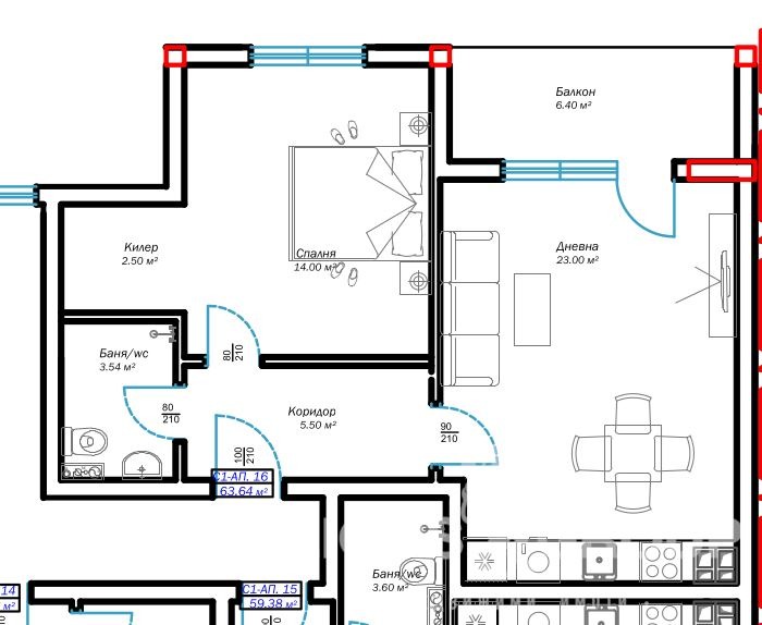 Продава  2-стаен град Варна , Възраждане 3 , 60 кв.м | 47283850 - изображение [6]