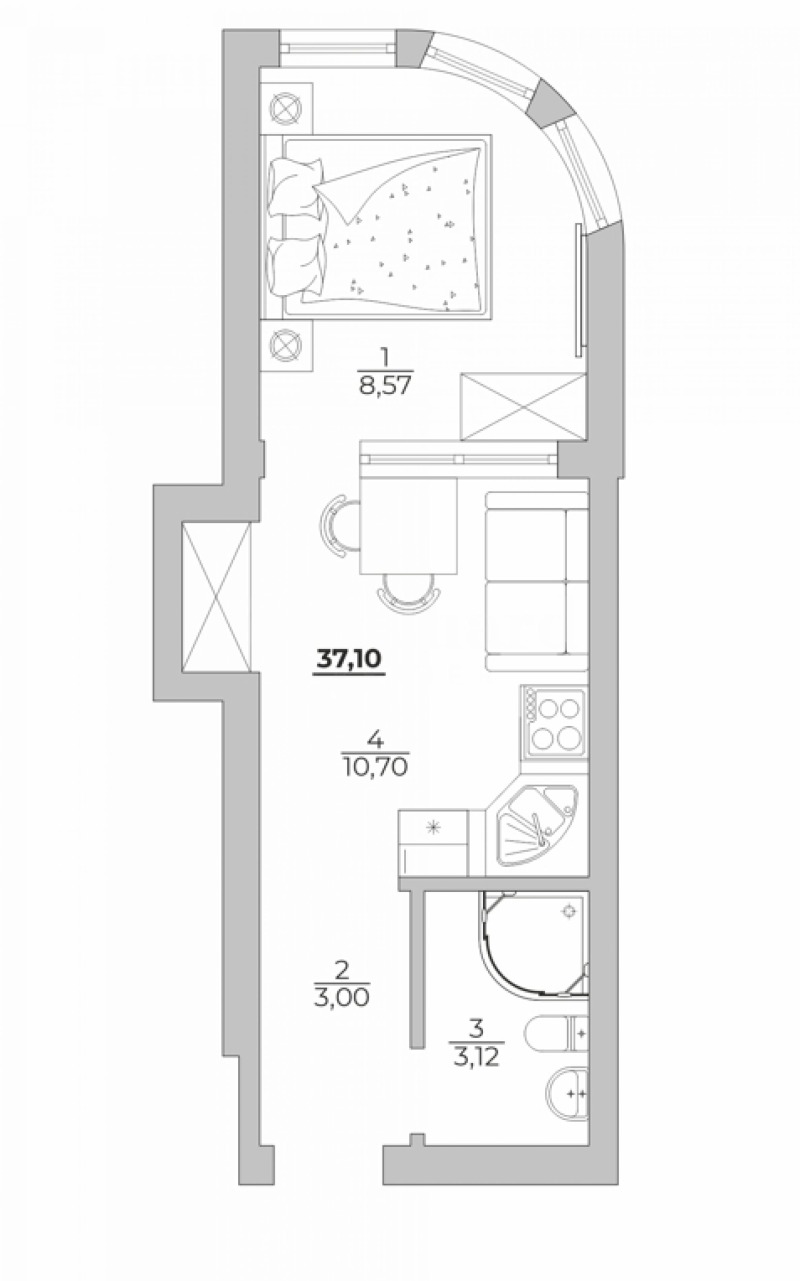 Продава 1-СТАЕН в град Варна, м-т Ален мак - 37 кв.м / 52 972 € » 103 604.23 лв., СТОУНХАРД ПРЕМИЪР В СТРАНАТА И ЧУЖБИНА