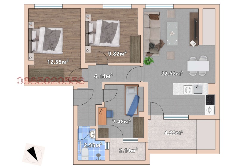 Продава 4-СТАЕН, град София, Белите брези • 190000 € / 371607.70 лв. • 40553827 1