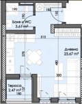 Продава  1-стаен град Пловдив , Тракия , 44 кв.м | 87062665