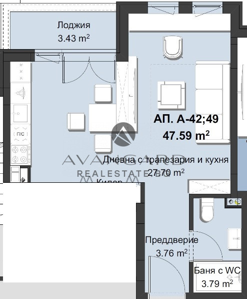 Zu verkaufen  Studio Plowdiw , Hristo Smirnenski , 61 qm | 31822842 - Bild [8]