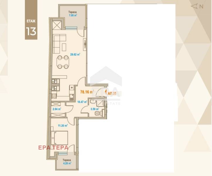 Продава 2-СТАЕН, гр. София, Зона Б-19, снимка 2 - Апартаменти - 54289377