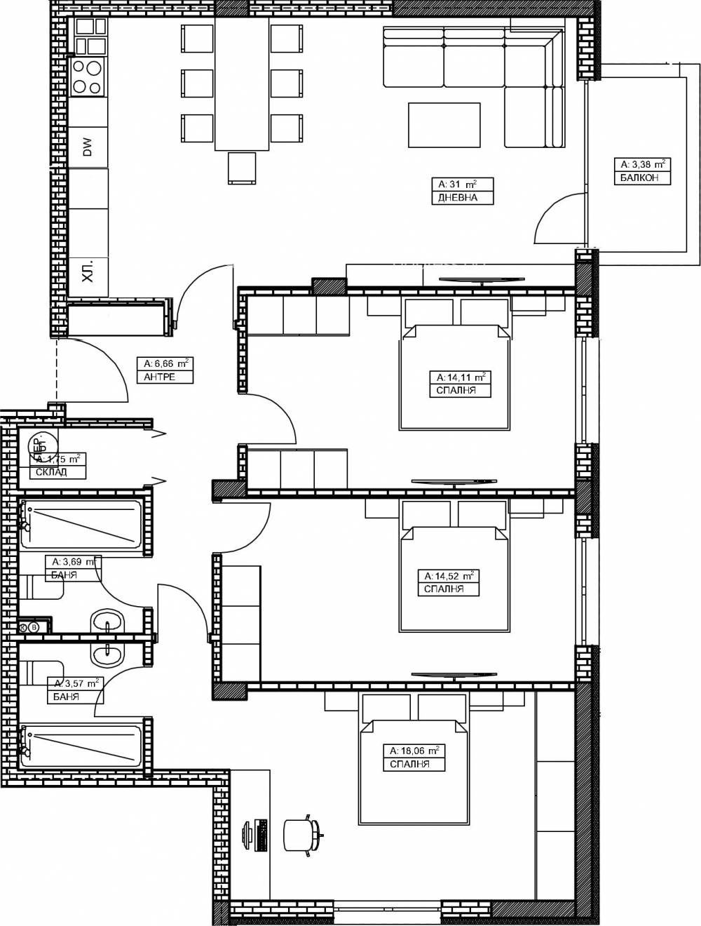 Продава МНОГОСТАЕН, гр. София, Витоша, снимка 4 - Апартаменти - 54247645