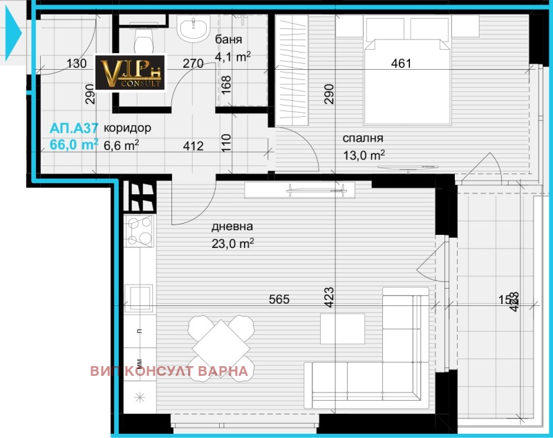 Продава  2-стаен, град Варна, Аспарухово •  109 900 EUR • ID 93023626 — holmes.bg - [1] 