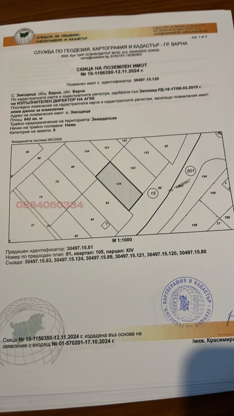 Продава ПАРЦЕЛ, гр. Варна, с. Звездица, снимка 2 - Парцели - 53043425