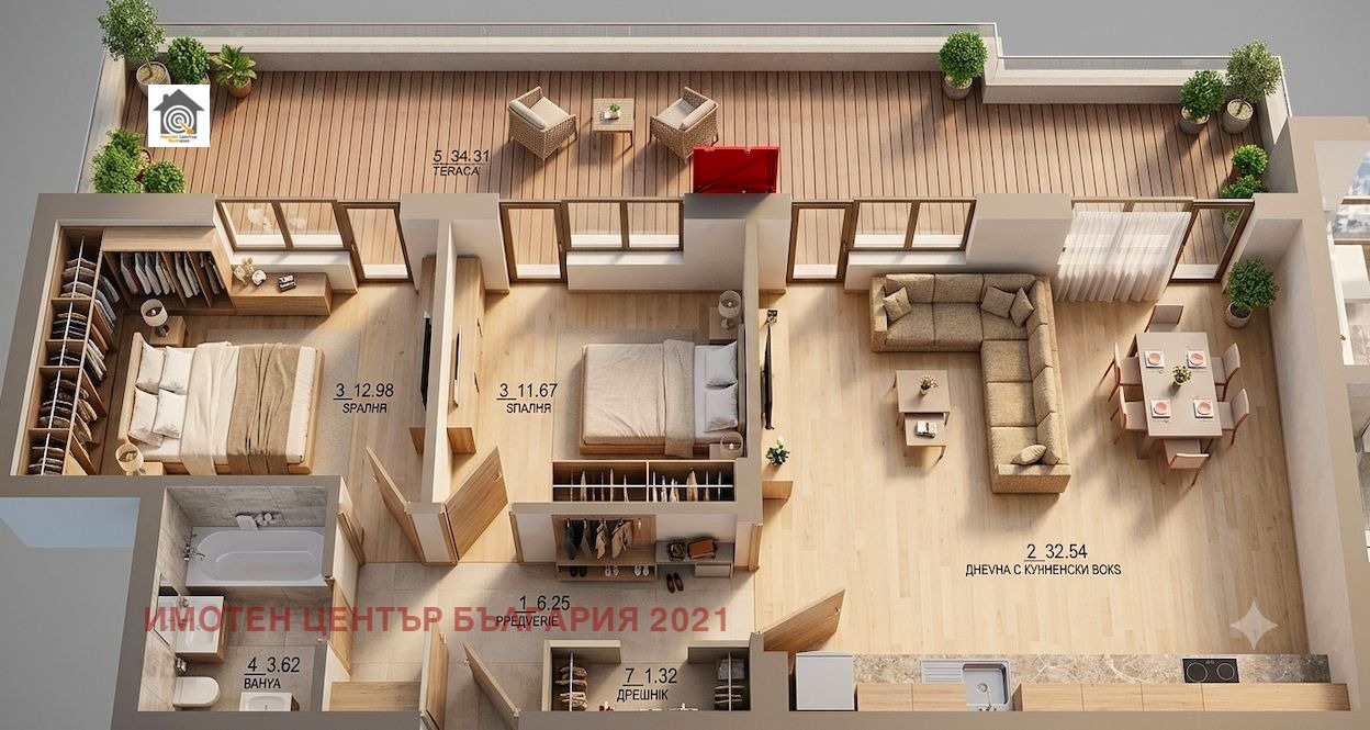 Продава 3-СТАЕН, гр. София, Малинова долина