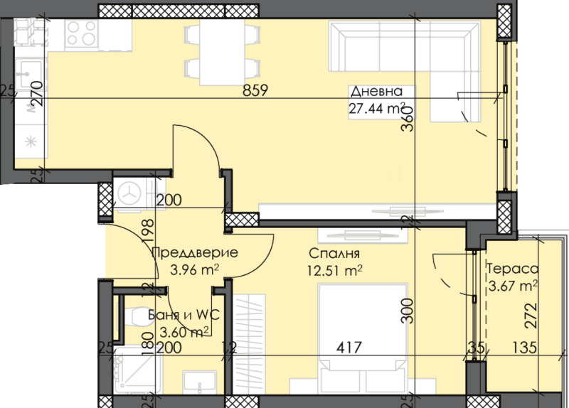 Продава 2-СТАЕН, гр. Пловдив, Тракия, снимка 2 - Aпартаменти - 48800071