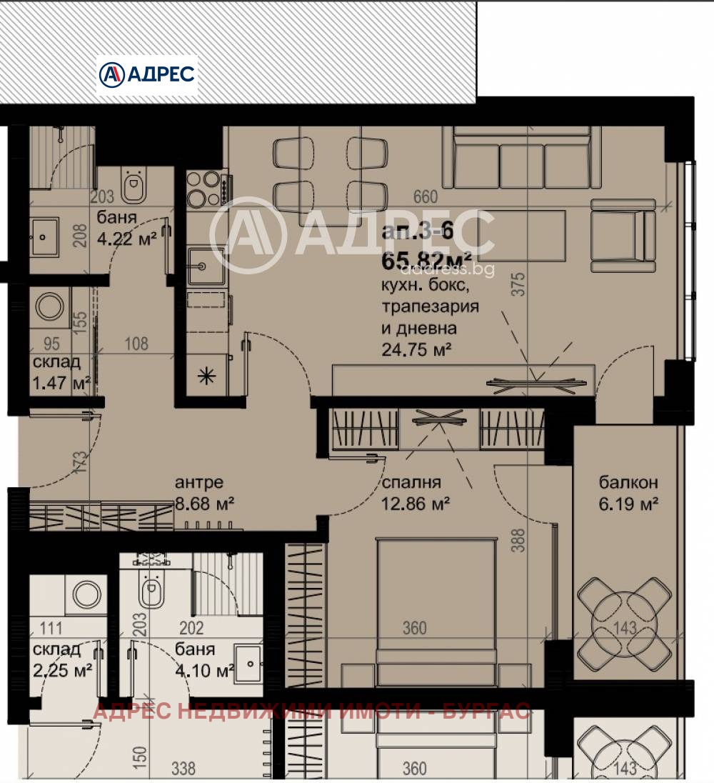 Продава 2-СТАЕН, гр. Бургас, Изгрев, снимка 5 - Апартаменти - 54145463