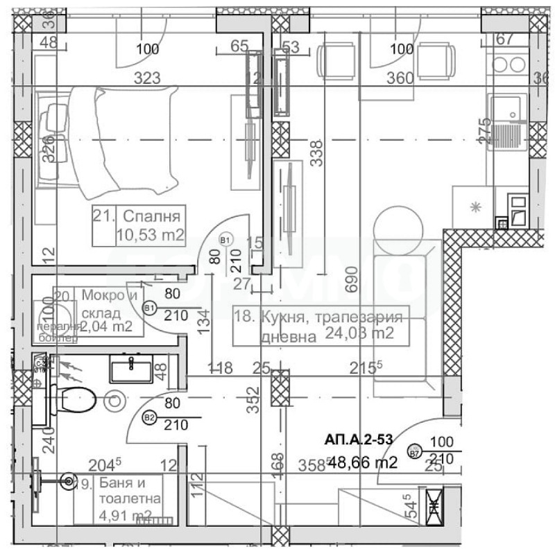 Продава 2-СТАЕН, гр. Варна, м-т Манастирски рид, снимка 5 - Апартаменти - 52287480