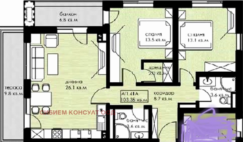 Продава  3-стаен град София , Дружба 2 , 123 кв.м | 20803654 - изображение [2]