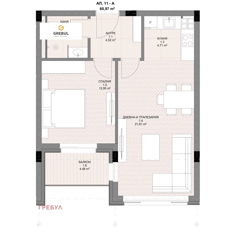 Продается  1 спальня София , Овча купел 1 , 70 кв.м | 87458123 - изображение [2]
