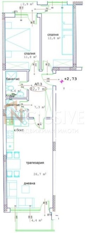 Продава 3-СТАЕН, гр. София, Банишора, снимка 5 - Aпартаменти - 47167210