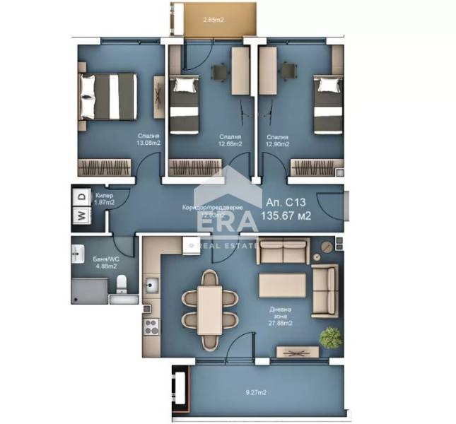 Na prodej  3 ložnice Varna , k.k. Sv.Sv. Konstantin i Elena , 136 m2 | 55129485 - obraz [10]