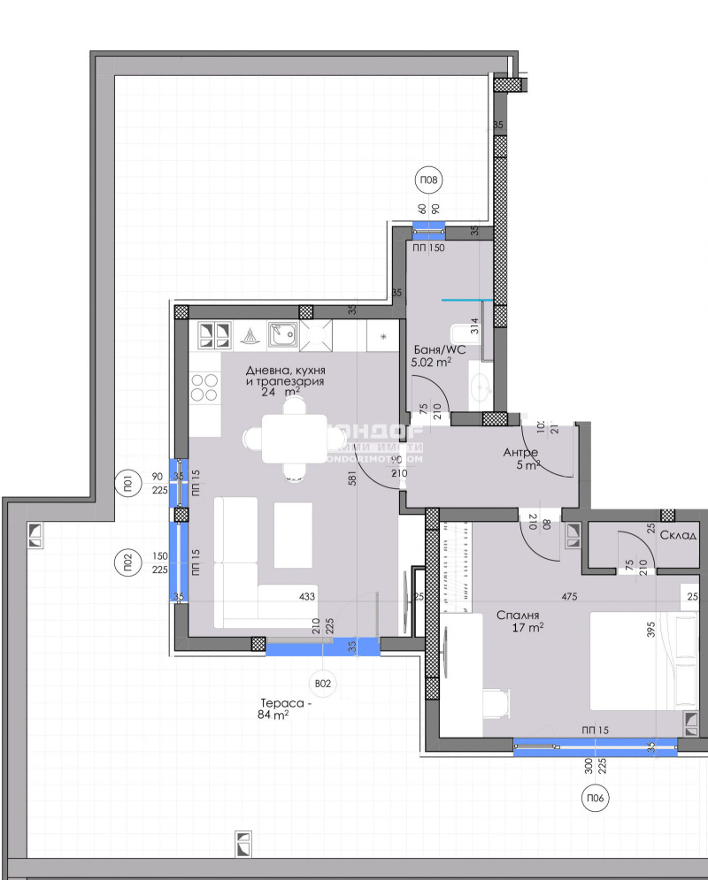 En venta  1 dormitorio Plovdiv , Tsentar , 157 metros cuadrados | 47462599 - imagen [2]