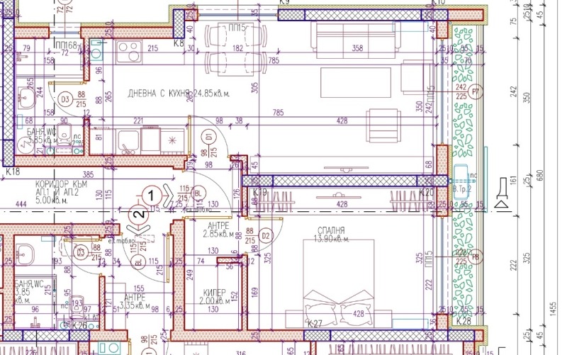 Продава  1 Schlafzimmer Plowdiw , Hristo Smirnenski , 74 кв.м | 96147505 - изображение [5]