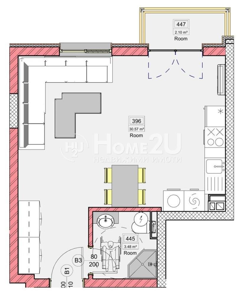 Продава 1-СТАЕН, гр. Варна, Виница, снимка 2 - Апартаменти - 54738353