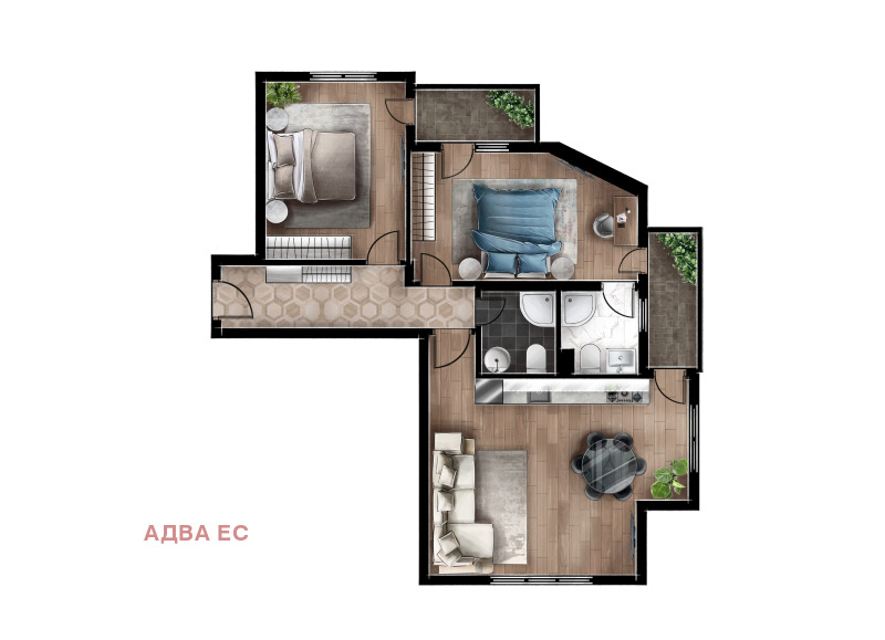 Продава 3-СТАЕН в град София, Люлин 5 - 112 кв.м / 200 491 € » 392 126.31 лв., АДВА ЕС