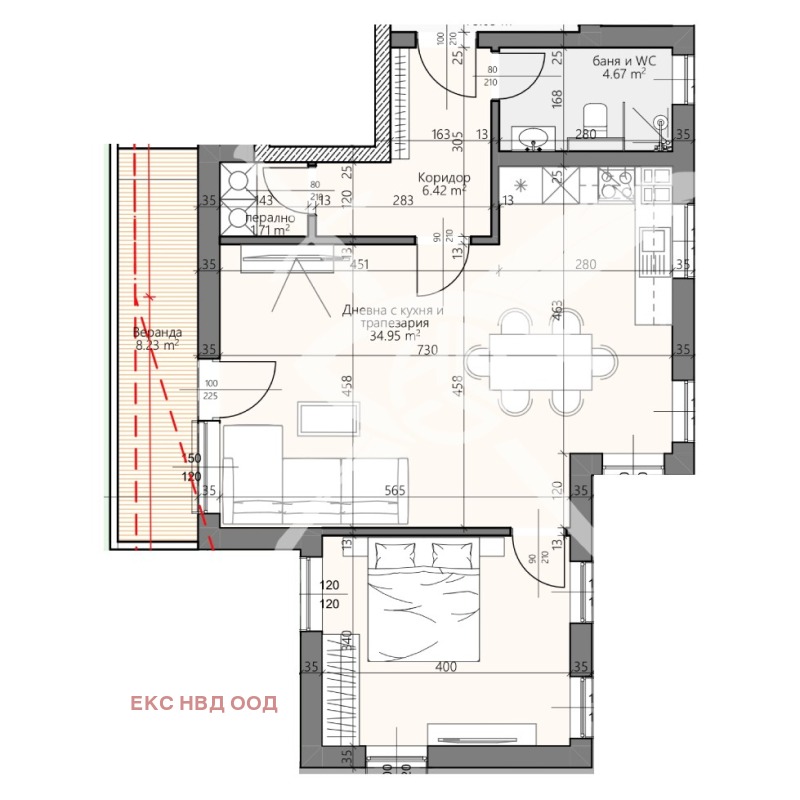 Na prodej  1 ložnice Plovdiv , Christo Smirnenski , 87 m2 | 79972590