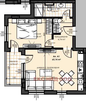 De vânzare  1 dormitor regiunea Plovdiv , Asenovgrad , 74 mp | 31737937 - imagine [2]