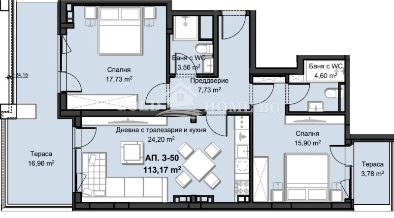 Продава 3-СТАЕН, гр. Пловдив, Христо Смирненски, снимка 9 - Апартаменти - 53411323