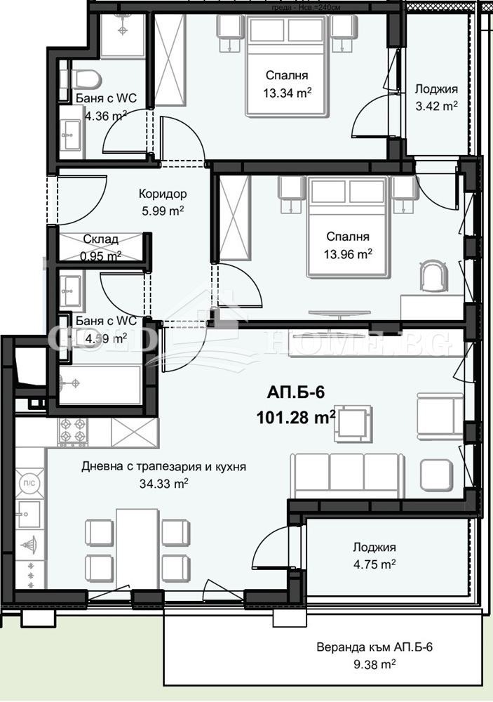Продава 3-СТАЕН, гр. Пловдив, Христо Смирненски, снимка 3 - Апартаменти - 53411323