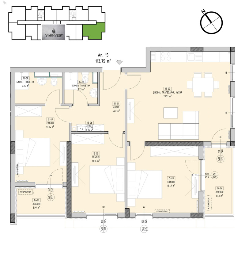 Продава 4-СТАЕН, гр. София, Малинова долина, снимка 5 - Апартаменти - 53241669